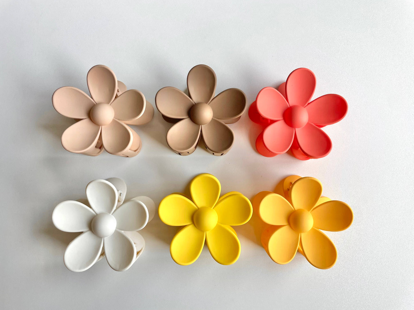 Fall Flower Hair Claw Clips
