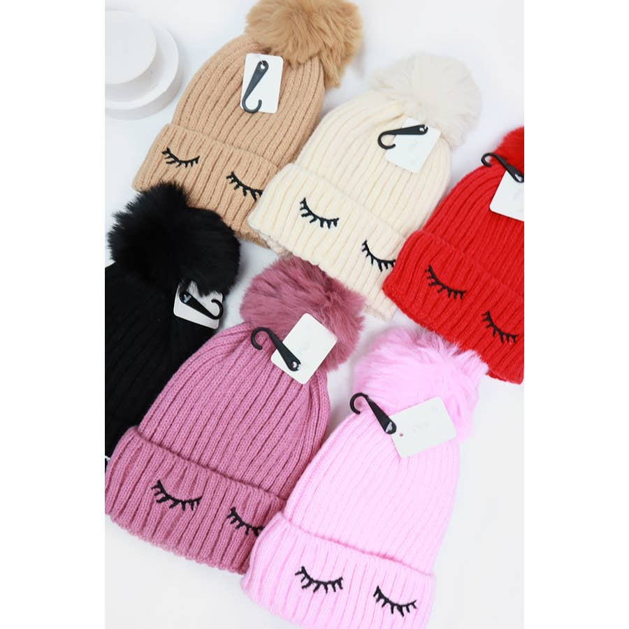 Kids Wink Pom Beanie