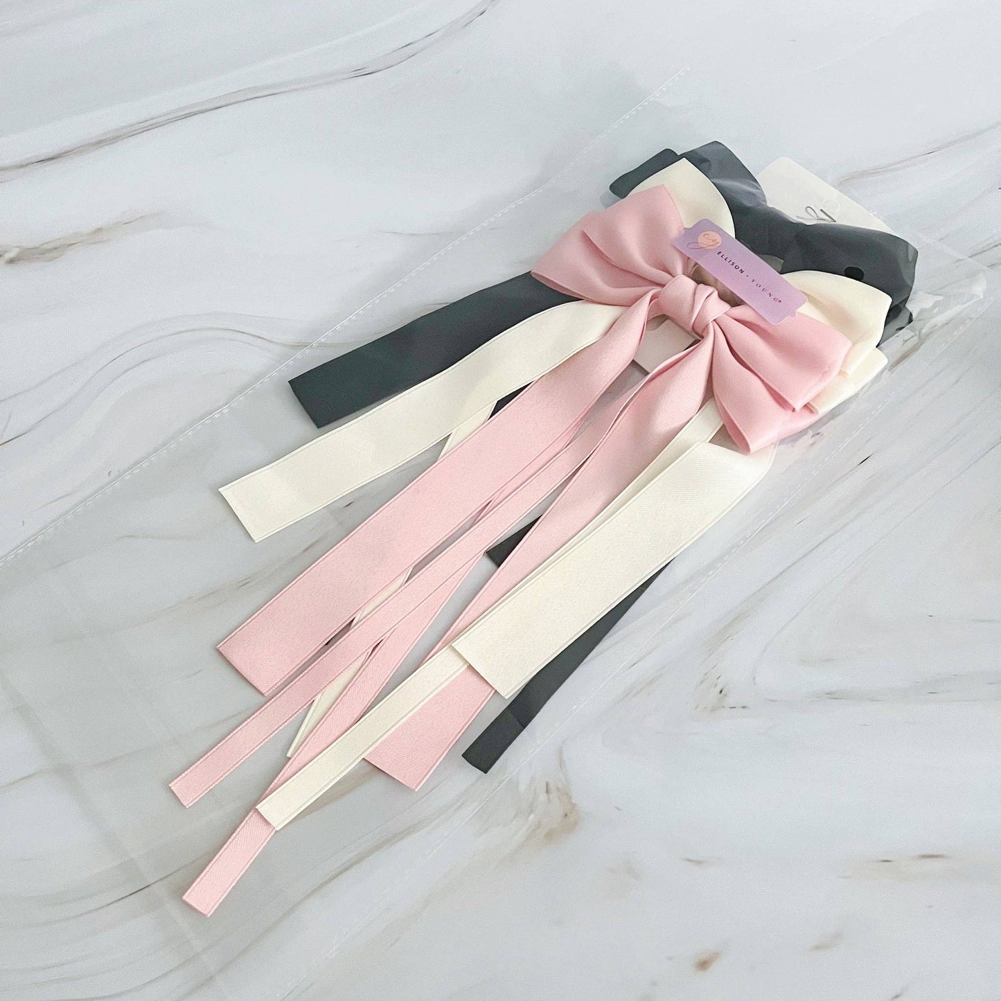 Double Bow Long Hair Clip