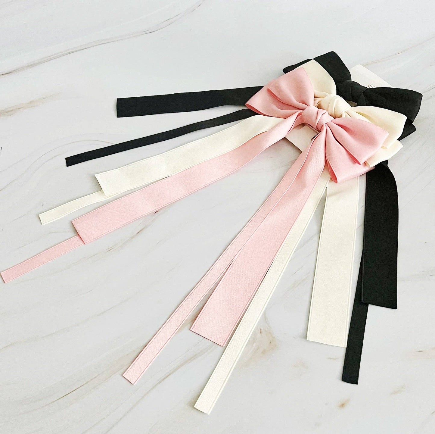 Double Bow Long Hair Clip