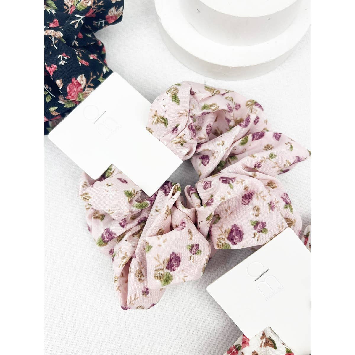 Soft Floral Print Scrunchie