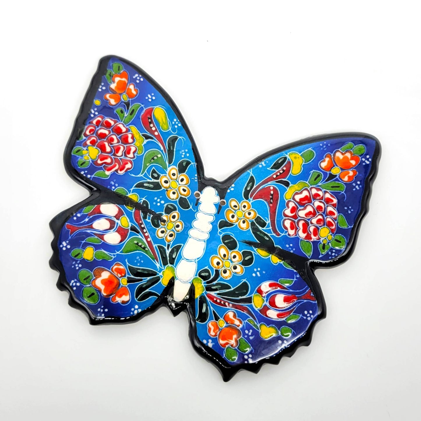 Ceramic Painted Butterfly Hot Pad Trivet in Assorted Colors