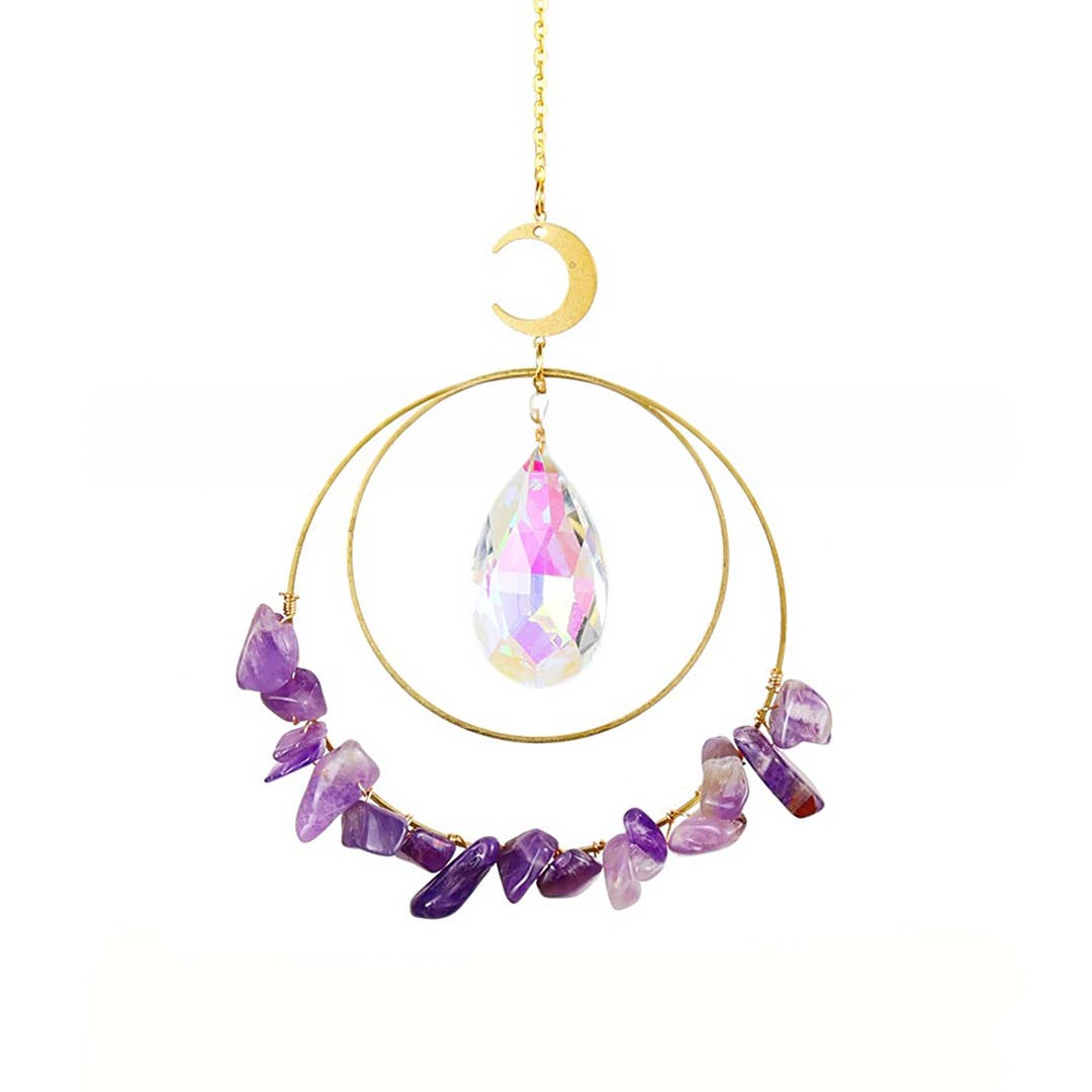 Double Circle Gemstone Suncatcher