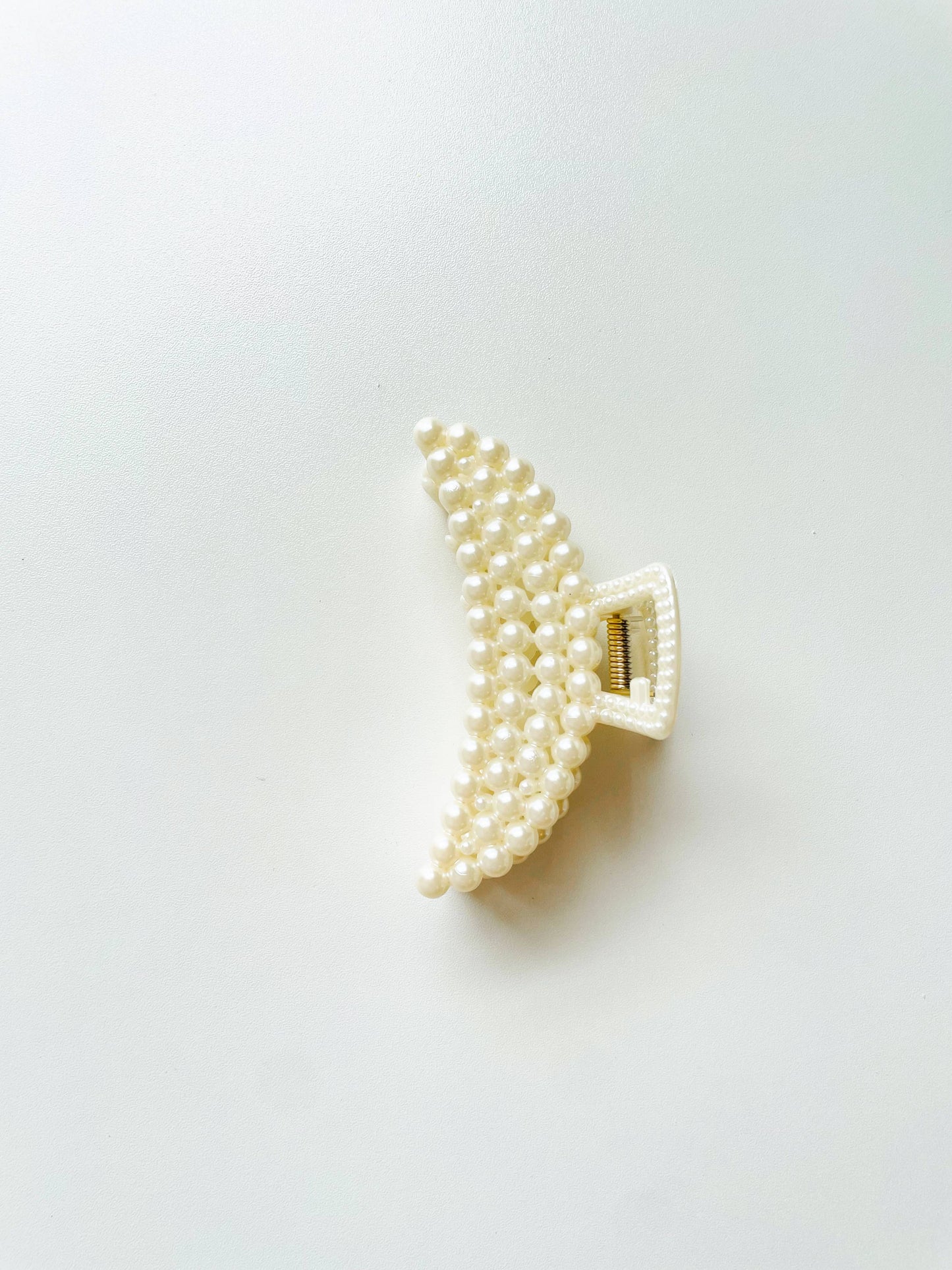 Pearl Crescent Moon Hair Claw Clip