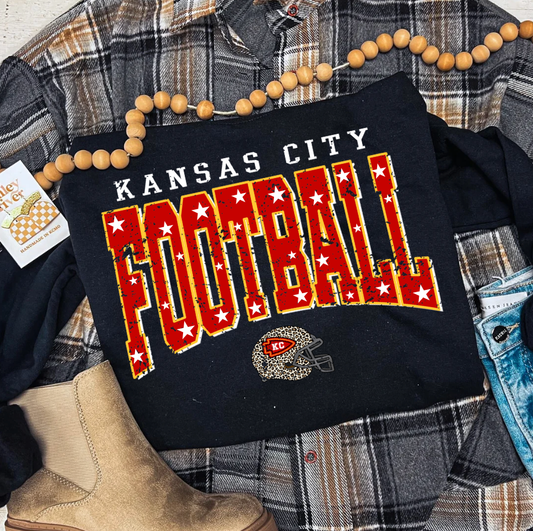 KC Football Stars Sweatshirt- Black