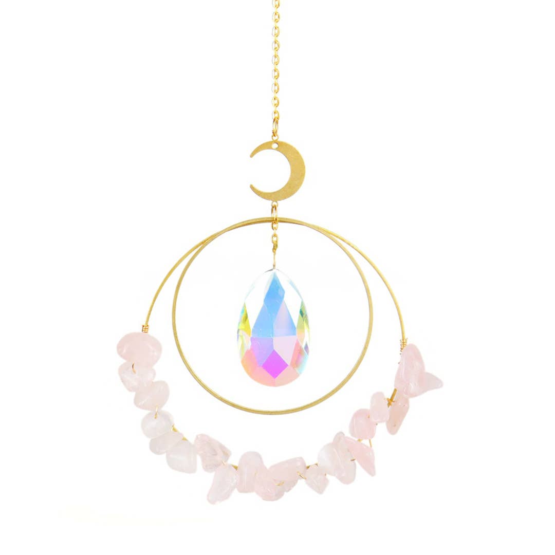 Double Circle Gemstone Suncatcher