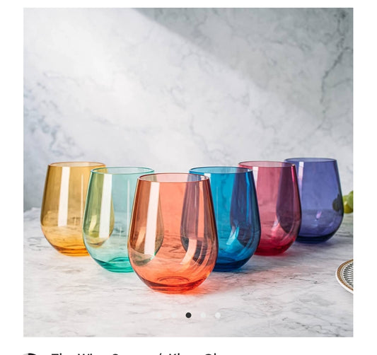 Unbreakable Colored Single Stemless