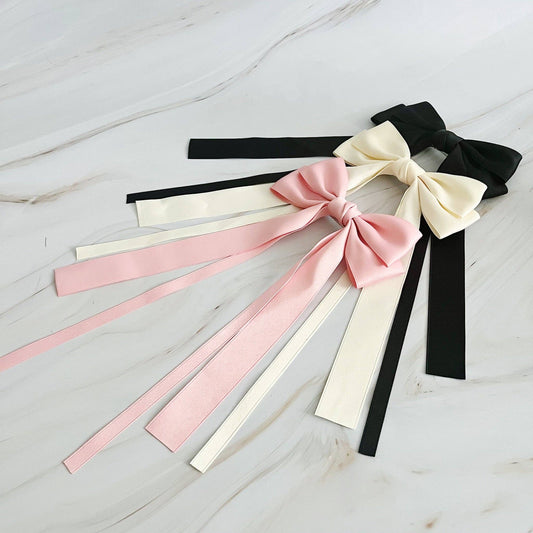 Double Bow Long Hair Clip