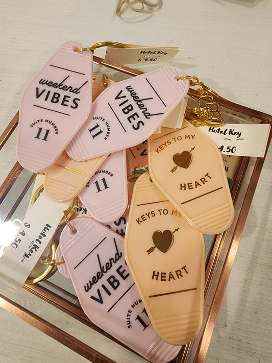 Hotel key Chain weekend vibes