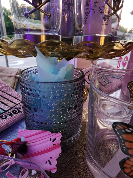 Bubble Glass Votive w/Tea Lite